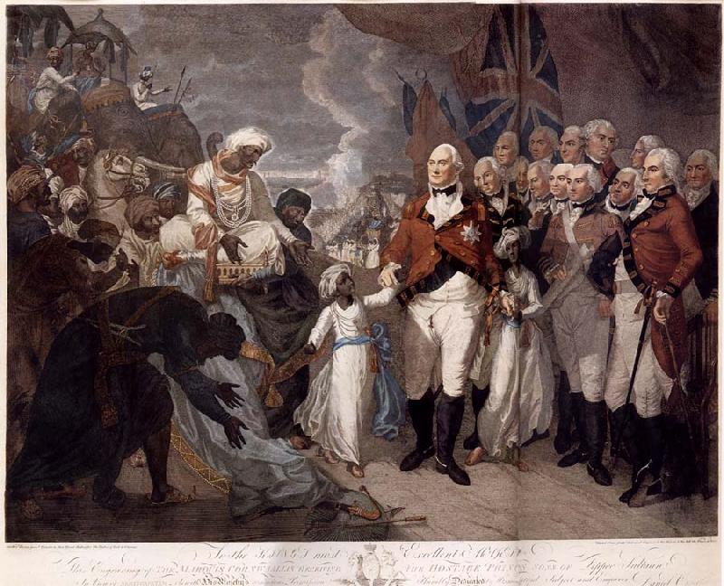 Daniel Orme Lord Cornwallis Receiving the Sons of Tipu Sultan as Hostages Sweden oil painting art